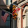 US and Maryland flag